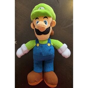 2021 Jakks Pacific Nintendo Super Mario Luigi Plush- Embroidered Eyes, Monogram